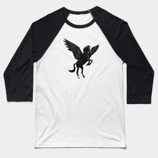 Black Pegasus Baseball T-Shirt